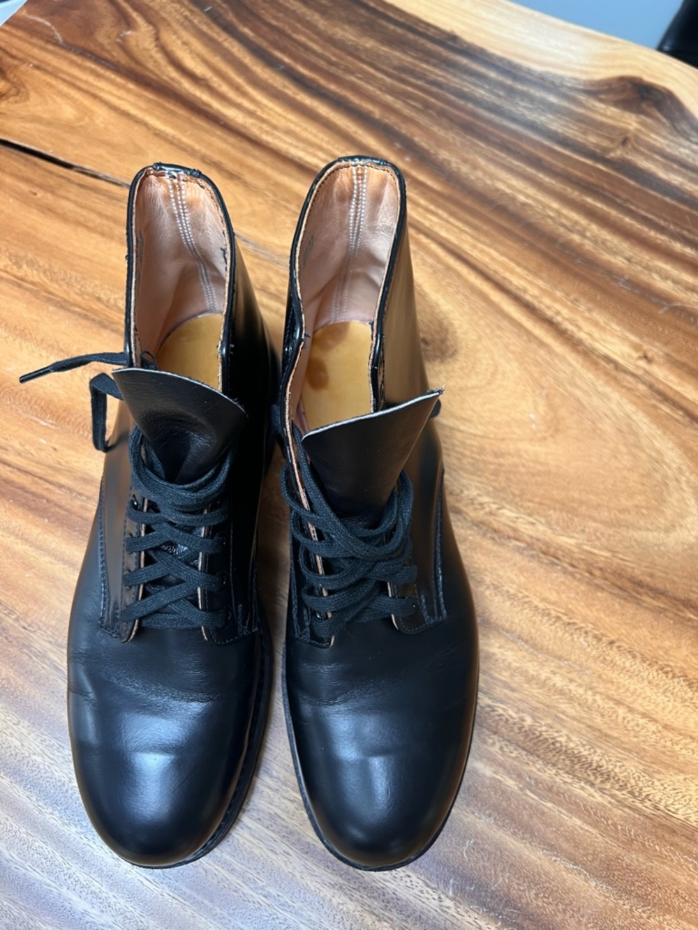 Biltrite Vintage Black Military Army Combat Boots Steel Toe - Picture 7 of 14